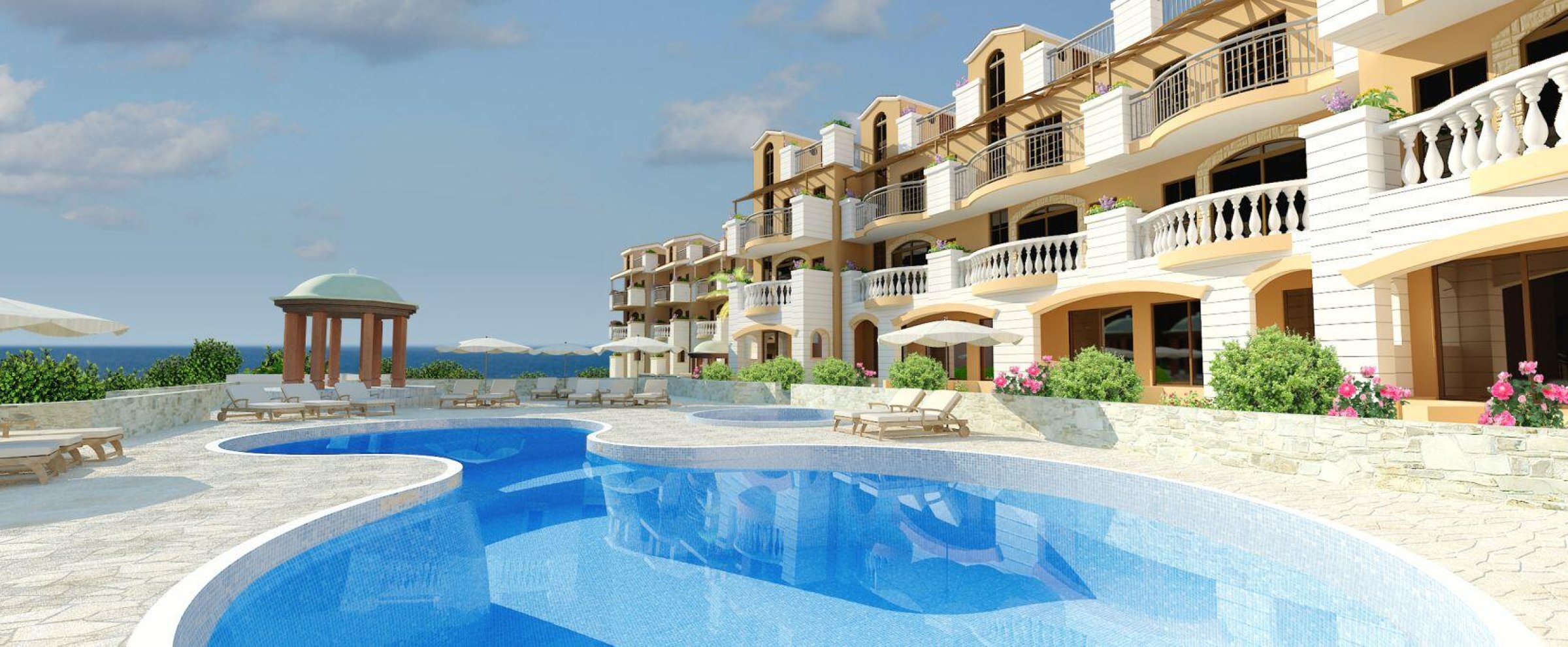 Pearl Park — Aristo Developers, Paphos (Cyprus RBI). Ảnh: hồ sơ dự án NAC