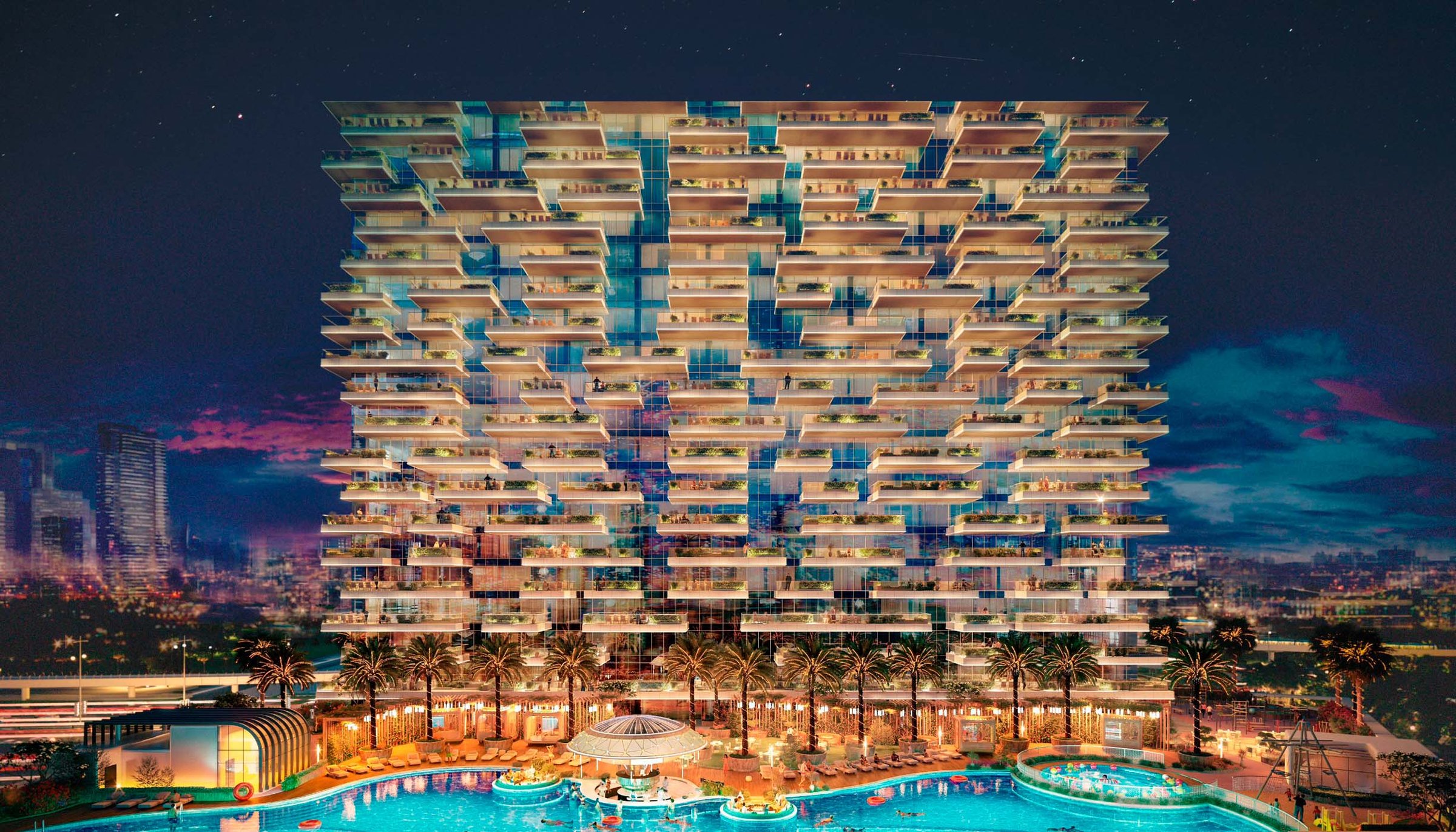 DAMAC Safa Gate — Sheikh Zayed Road, Dubai (Golden Visa). Ảnh: hồ sơ dự án NAC