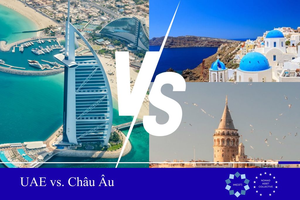 🧮 So Sánh Thuế 2026: UAE 0% vs Phương Tây — Tại Sao Nhà Đầu Tư Chọn Tái Định Cư Vì Thuế [Grouped Bar Chart]